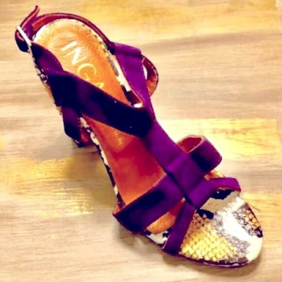 New INGA Savits Designer Italy Rare Snakeskin Slingback Sandal 6 MSRP $1790 - Picture 8 of 13